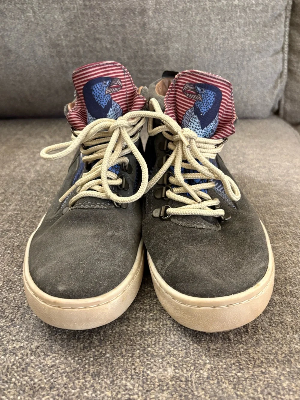 inkkas Suede Chukka Camping Boots with Blue Eagle Wing - Men’s 7 or Women’s 9